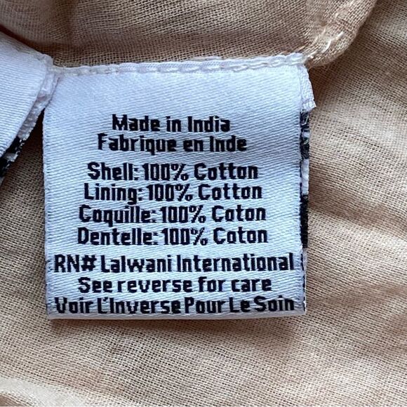 Hemant & Nandita Multicolored Cotton Pixie Fringe Midi Dress Size Medium - Picture 13 of 16